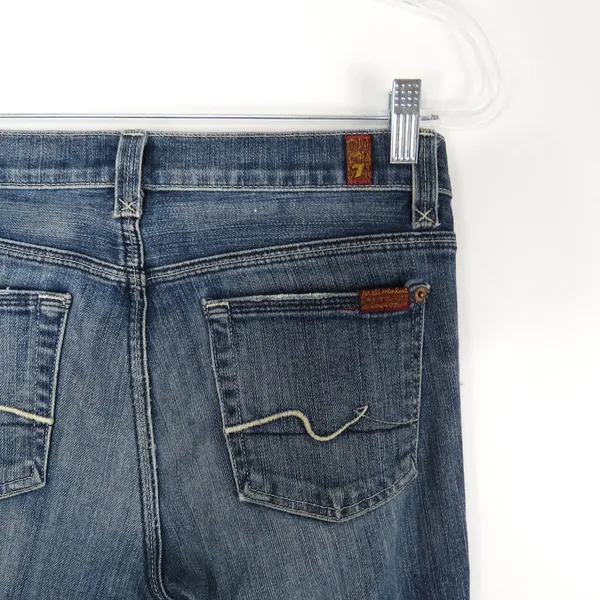 7 For All Mankind Jagger Jeans Dark Wash Boot Cut Jeans Size 28 - Image 4