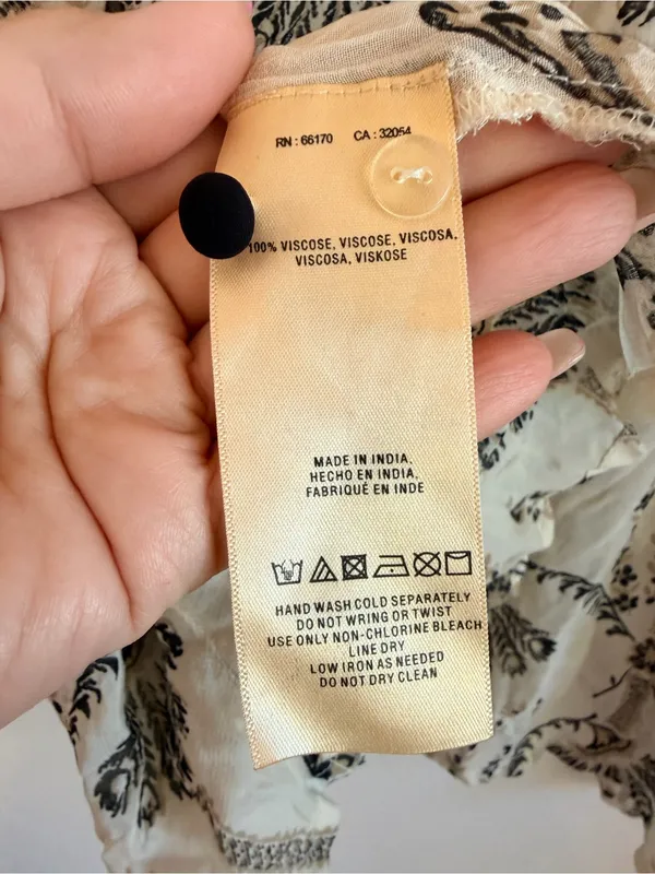 Anthropologie Floreat Cantata peasant blouse, eyelet detail, size 2 - Image 9