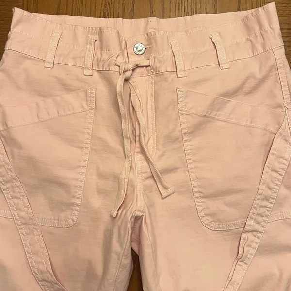 Current/Elliott The Beverly Cropped Tapered Zippered Pants Crystal Pink Size 24‎ - Image 11