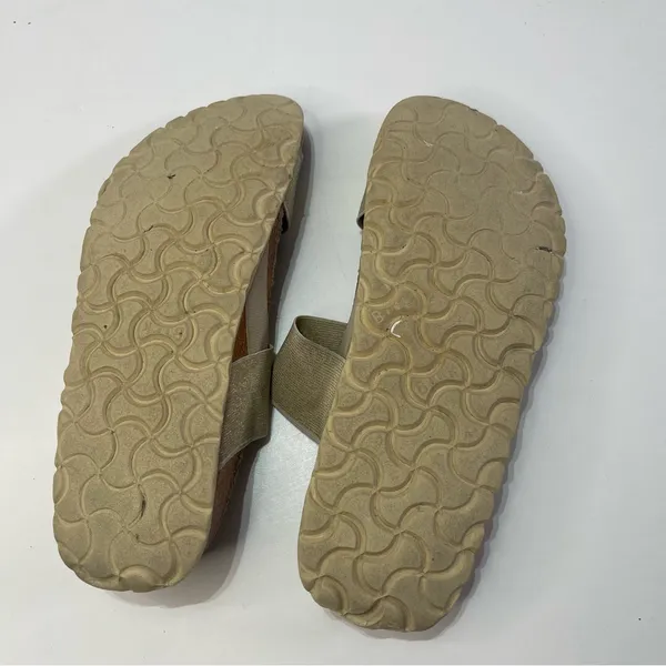 Birkenstock Papillio Cosma Sandals Women 38 7.5 Gold Cork Comfort Elastic Strap - Image 5