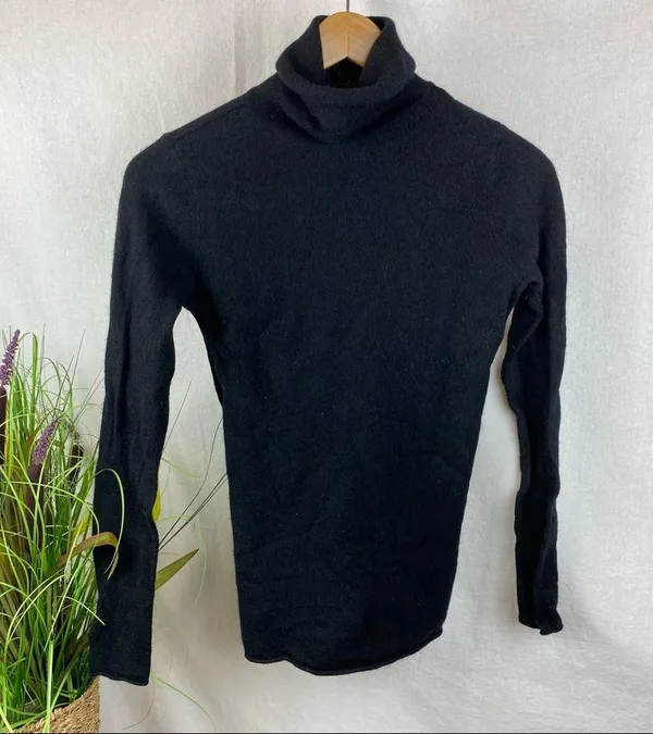 Halogen Wool & Cashmere Blend Long Sleeve Turtleneck Knit Sweater M - Image 2