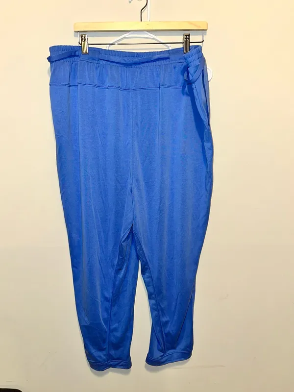 By Anthropologie Blue Modal Drawstring Lounge Trouser Pants XL - Image 6