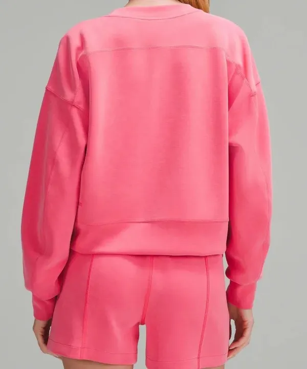 Lululemon Softstreme Perfectly Oversized Crop Crew Glaze Pink 4 - Image 2