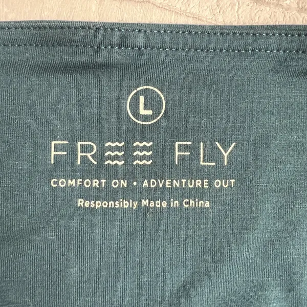 Free Fly All Day Pocket Leggings Womens Large Teal Ankle Solid Athleisure Active - Image 9