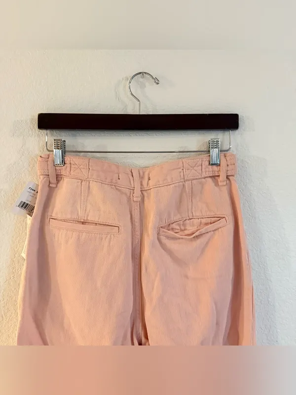 NWT Free People Womens Pants Jeans Light Pink High Waist Soft Retro Size 30 - Image 4