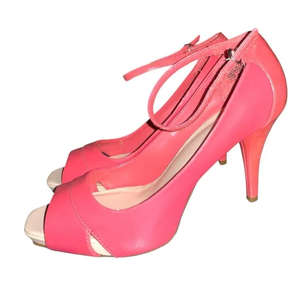 Wassio salmon colored Women's Heels Red Size 8 - Image 4