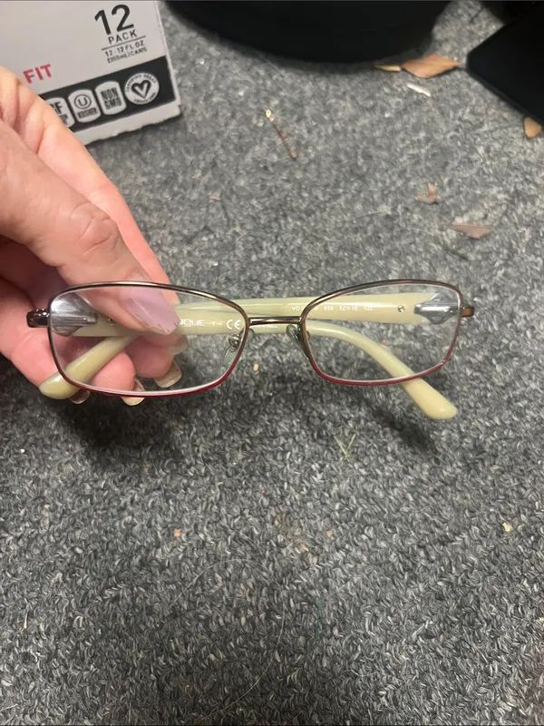 Vintage Vogue Olive Green eye glasses retro frame only - Image 8