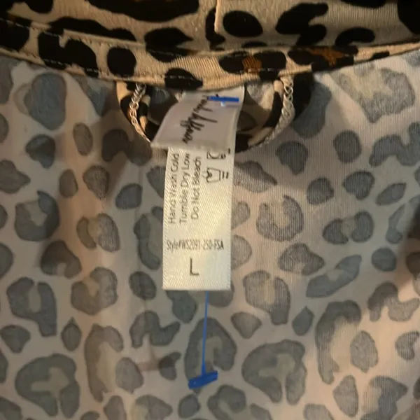 French affair Leopard Print Open Cardigan size large (ca17) - Image 2