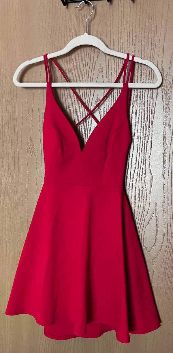 Lulus Red Backless Dress - Image 4