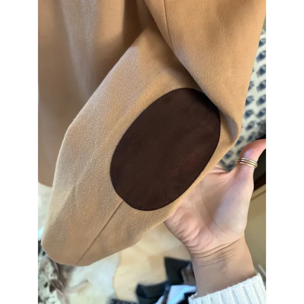 Tuckernuck Emerson coat dress Size Medium Tan Elbow Patch - Image 7