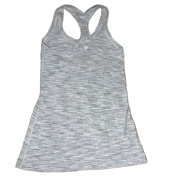 Lululemon Womens Cool Racerback Tank Top Washed Light Gray Size 4 S EUC - Image 2