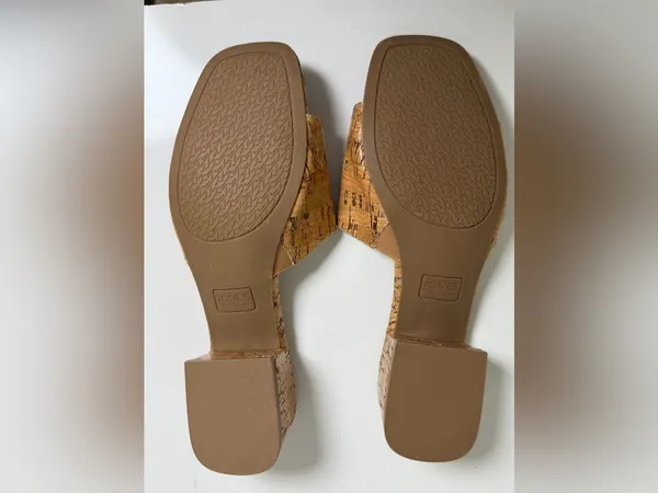 Jones New York Women’s Unis Faux Cork Square Toe Block Heel Sandal Sz 9.5 NEW - Image 7