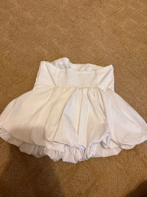 Abercrombie White Bubble Hem Tube Top - Image 2
