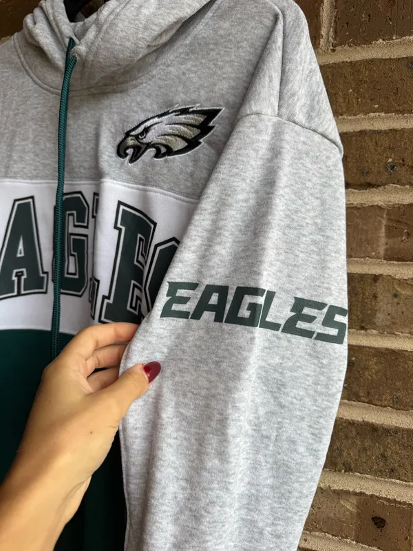 NFL Philadelphia Eagles Hoodie Green Vintage style Women’s Medium - Image 3