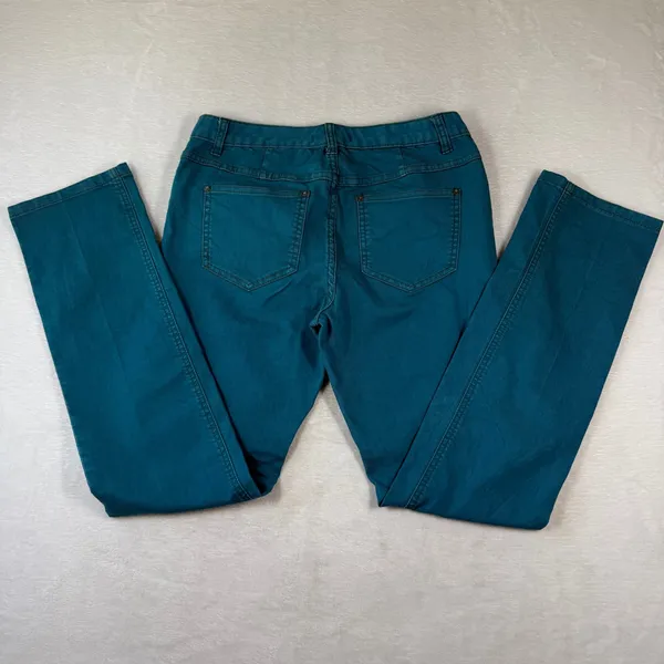Free People 30 Teal Blue Skinny Leg Colored Denim‎ Stretch Jeans 61855-16515125 - Image 2
