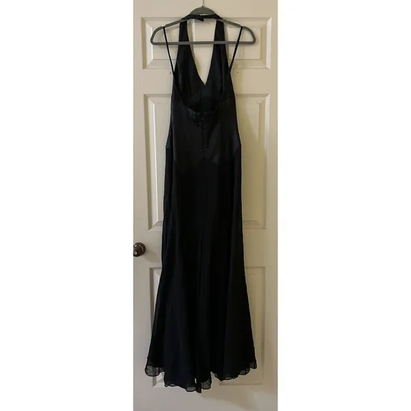 BCBG MaxAzria BCBG Paris Black Silk Halter Gown Sz 6 NWT Prom Wedding Gala Sexy - Image 16
