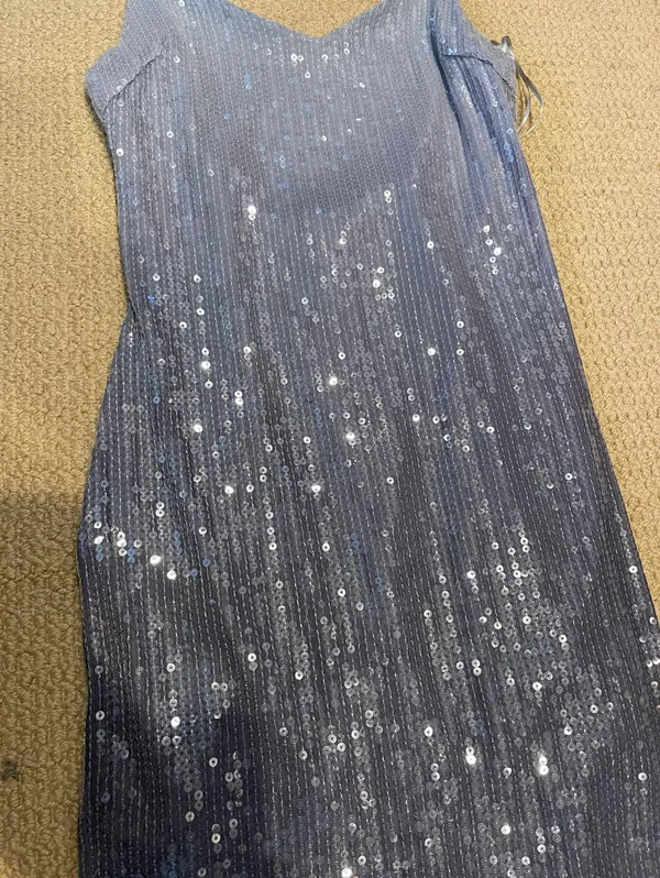 ZARA Ombré Sequins Spaghetti Strap Midi Dress Size XS - Image 3