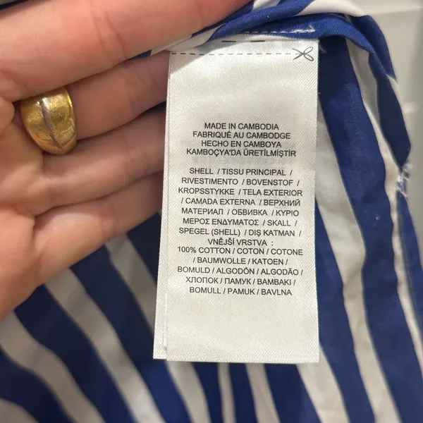 Lauren Ralph Lauren Tunic Women S Blue White Striped Lace Up Nautical Coastal‎ - Image 7