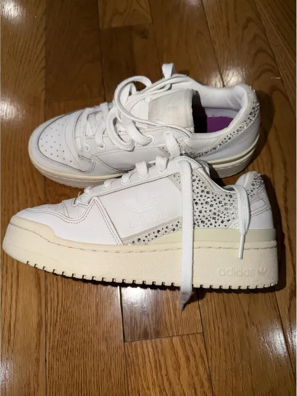 Size 6.5 US Women’s Adidas Forum Bold Crystal White Women - Image 8