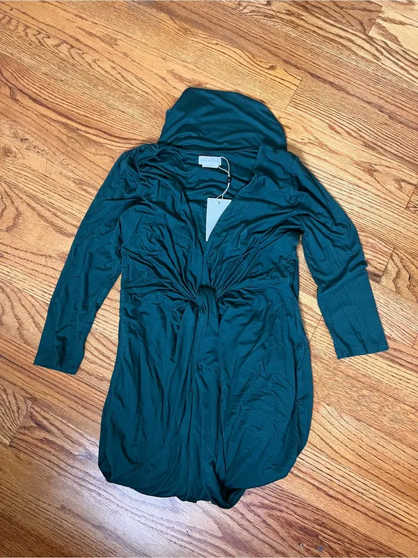 Lovers + Friends Sundance Deep Green Twist-Front Maxi Dress - V-Neck Long NWT - Image 2