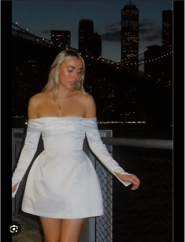 Odd Muse The Ultimate Muse Bardot Mini Dress White - Image 2