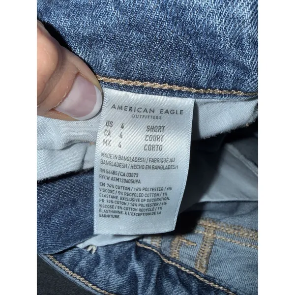 American Eagle Jeans Women's 4 Short Mom Jean Stretch‎ - Image 4
