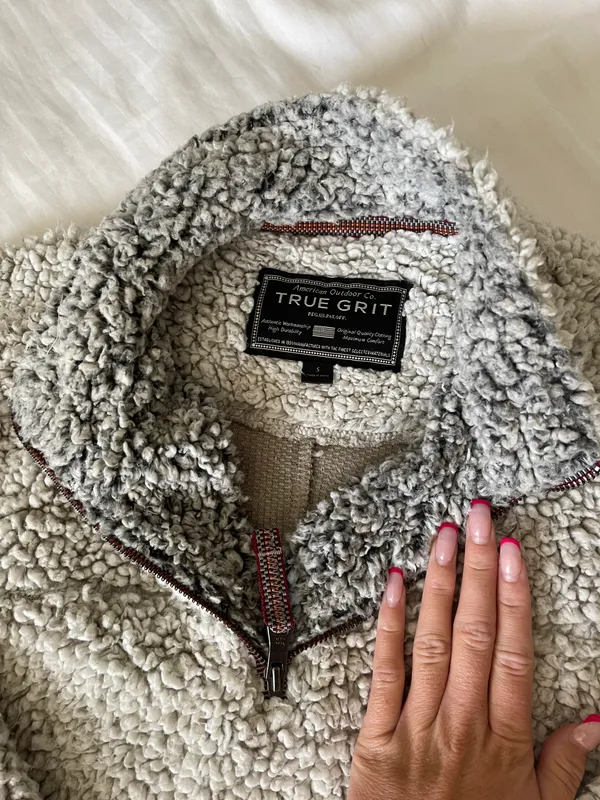 True Grit Original Frosty Tipped Pullover Sherpa Jacket - Image 3