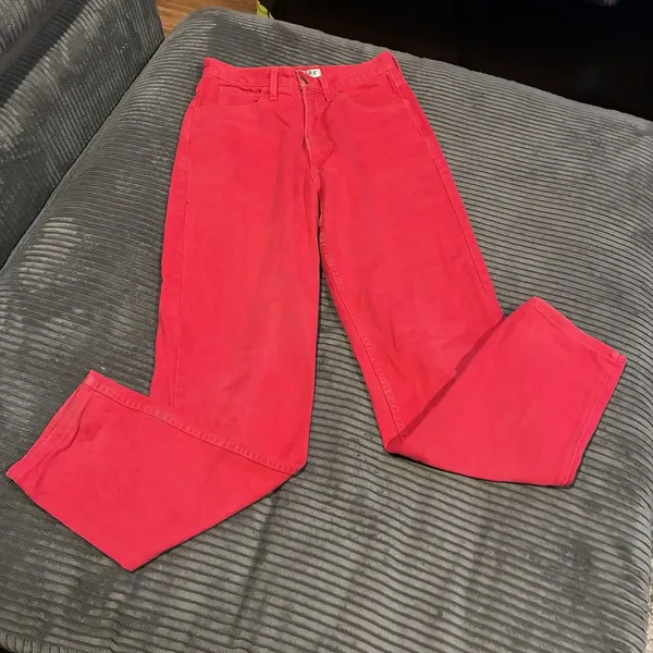 Guess by Georges Marciano Vintage Mid Rise Button Fly Red Jeans - Women's 29 - Image 2