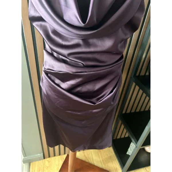 David’s bridal purple or plum short dress size 12 made of honor bridesmaid - Image 2