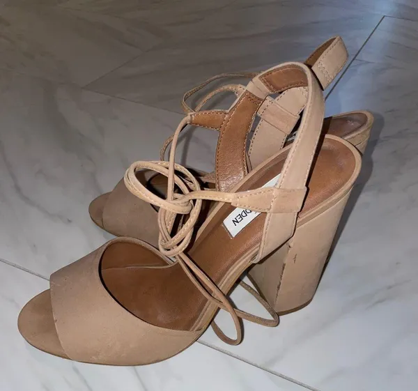 Steve Madden camel leather lace up heel - Image 2