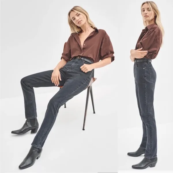 Aritzia Denim Forum The Nina Super High Rise Cigarette Jeans in Black‎ Size 24 - Image 12