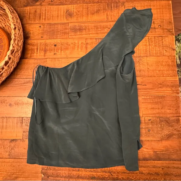 ANTHRO | MAEVE One‎ Shoulder Ruffle Blouse - Image 3