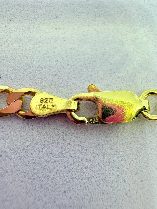 Gold Plated Sterling Silver Bracelet 7” - Image 4