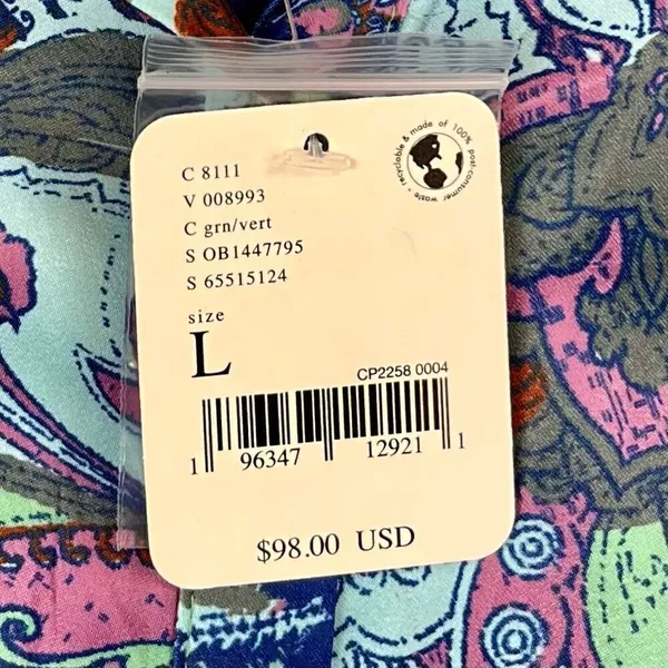 NWT Free People Paisley Animal Print Long Sleeve Button Down Large - Image 9