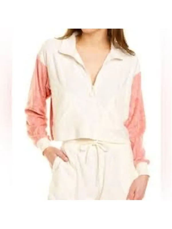 L*SPACE Best Life Pullover & Pant Set, Women's Size L Primrose & Cream NWT - Image 8