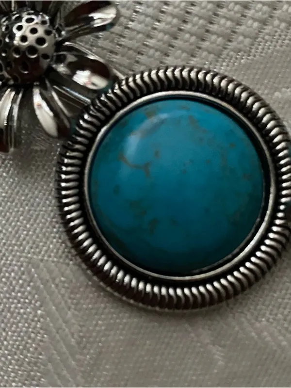 Paparazzi Necklace & Earrings Set Cowboy Casanova Turquoise Western Southwest - Image 5
