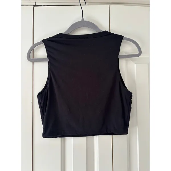 NWT Naked Wardrobe Black Sleeveless Crop Tank Top Women’s Large Stretch - Image 7
