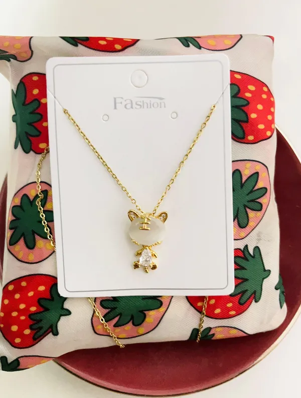 18K Gold Plated Tiger Shape Necklace - Image 6