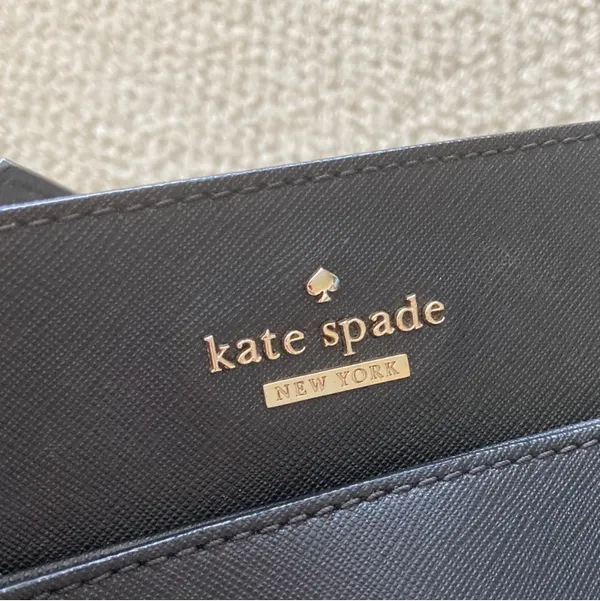 Kate Spade Large Black Tote Bag Multi Compartments Zip Top Closure Laptop EUC - Image 5