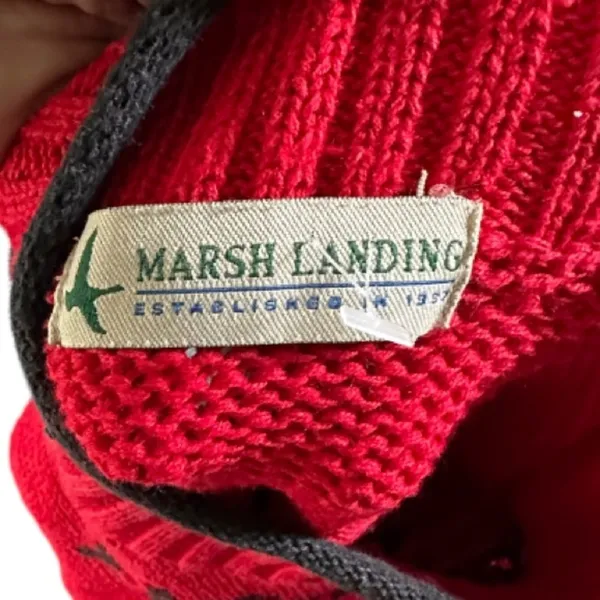 Vintage Marsh Landing Thick Snowflake Red‎ Sweater - Image 5