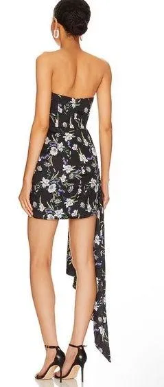 NEW NWT Katie May Chasing Dawn Strapless Dress In Midnight Floral Print - Image 2