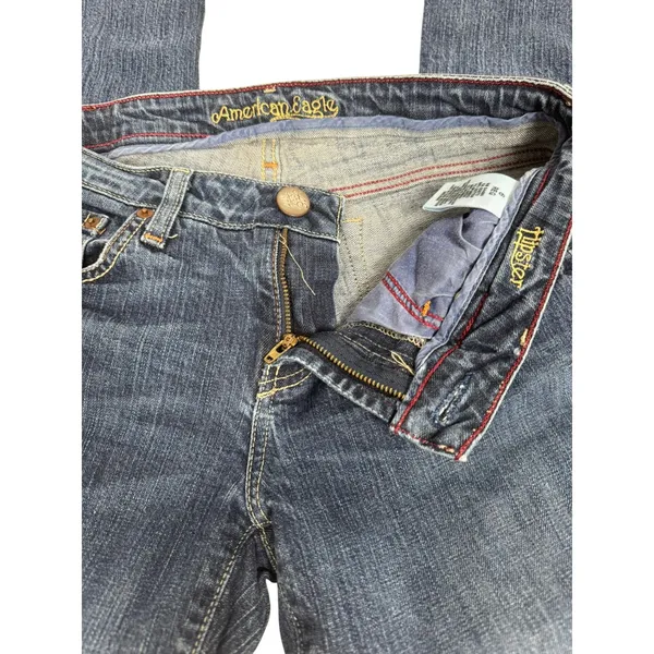 Y2K American Eagle Hipster Jeans Bootcut Low Rise‎ Stretch Women's 6 - Image 7