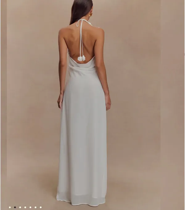 Meshki Maxi Dress White - Image 2