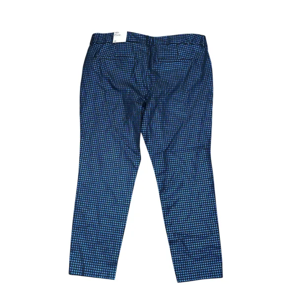 Old Navy NWT Pixie Ankle Pants 18 Cotton Blend Blue‎ Metallic Print Stretch Y2K - Image 4