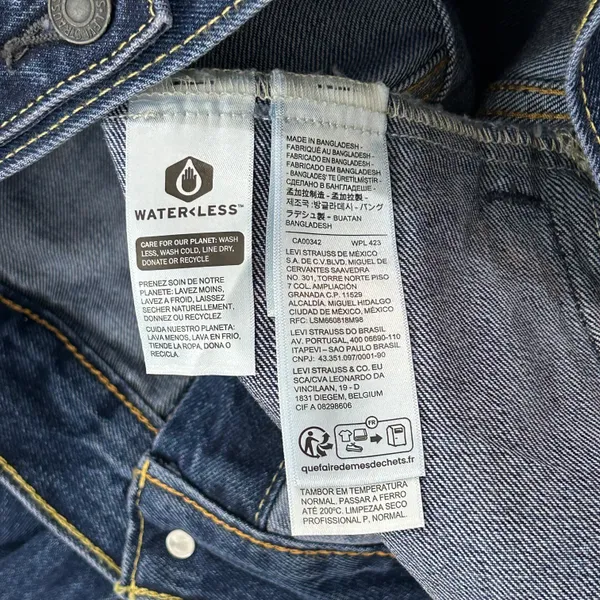 Levi's Classic Retro Type 3 Dark Blue Denim Jean Trucker Jacket NWT Adult M - Image 5