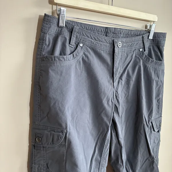 Kuhl gray heathered pants straight leg women's size 12 regular comfort nylon - Image 3