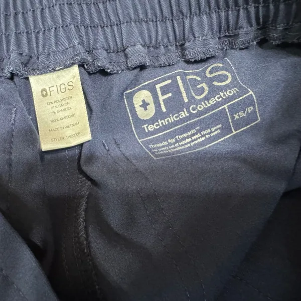 FIGS Technical Collection Navy Blue‎ Scrub Pants Women's XS/P - Image 4