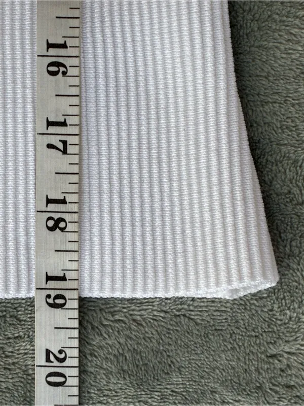 Aritzia Babaton Sculpt White Ribbed Square-Neck low back minimalist streetwear L - Image 7