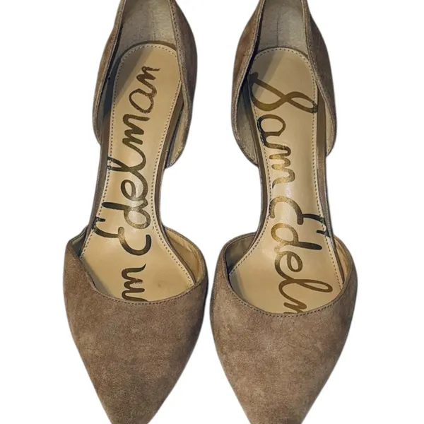Sam Edelman Oatmeal Suede Telsa Heels - Image 2