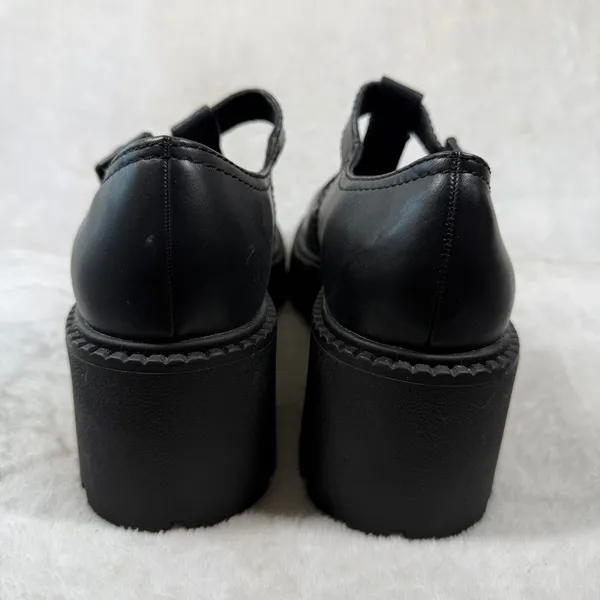 Madden Girl Tulsa Black T-Strap Platform Mary Jane Lug Sole Shoes Womens 11M - Image 7